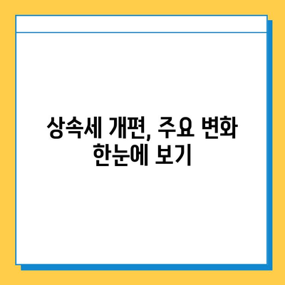 2023 상속세 개편 완벽 가이드| 자녀 공제 확대 & 기타 세금 변동 상세 분석 | 상속세, 세금 개편, 자녀 공제, 상속