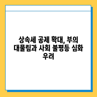 상속세 일괄 공제 상향 조정 요구| 5억에서 10억으로? | 상속세, 재산세, 세금 개편, 경제 정책