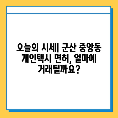 군산시 중앙동 개인택시 면허 매매 가격| 오늘 시세, 번호판 값, 자격 조건, 월수입, 양수 교육 | 상세 가이드