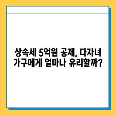 상속세 자녀 기본공제 1인당 5억원 상향! 다자녀 가구 혜택 분석 | 상속, 세금, 부동산, 법률, 재산