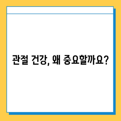 관절 건강, 제대로 챙기려면? | 관절 영양제 올바른 선택 가이드