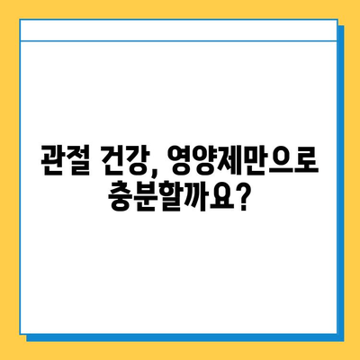 관절 건강, 제대로 챙기려면? | 관절 영양제 올바른 선택 가이드