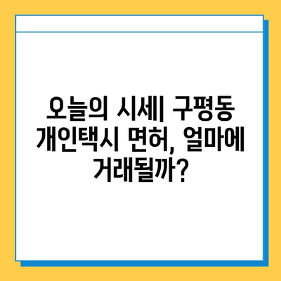 부산 사하구 구평동 개인택시 면허 매매 가격| 오늘 시세, 넘버값, 자격조건, 월수입, 양수교육 | 상세 정보