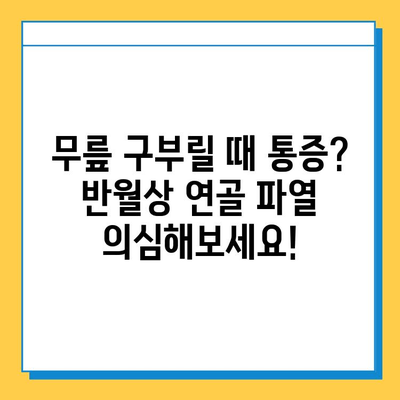 무릎 구부릴 때 통증? 반월상 연골 파열 의심 증상 & 치료법 | 무릎 통증, 운동, 재활, 수술