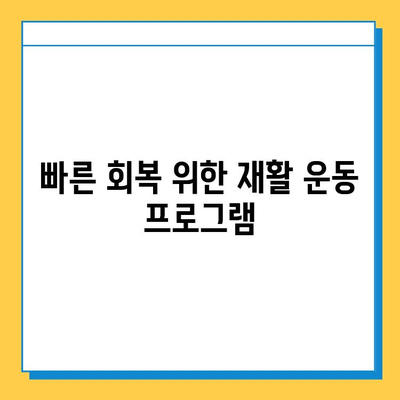 반월상연골파열 봉합 수술 후, 빠른 회복 위한 재활 운동 가이드 |  재활 운동 프로그램, 운동 방법, 주의사항