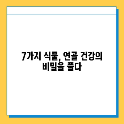 식물의 힘| 연골 건강 지키는 7가지 식물 | 연골 관리, 관절 건강, 자연 치유, 식물 추천