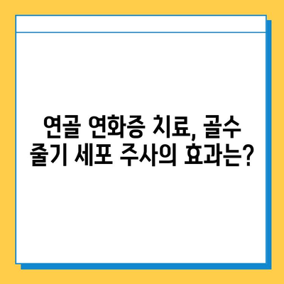 골수 줄기 세포 주사, 연골 연화증 치료에 효과적인가요? | 연골 연화증, 줄기세포 치료, 골수 줄기 세포