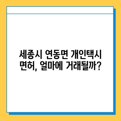 세종시 연동면 개인택시 면허 매매 가격| 오늘 시세 확인 & 자격조건 | 월수입 | 양수교육