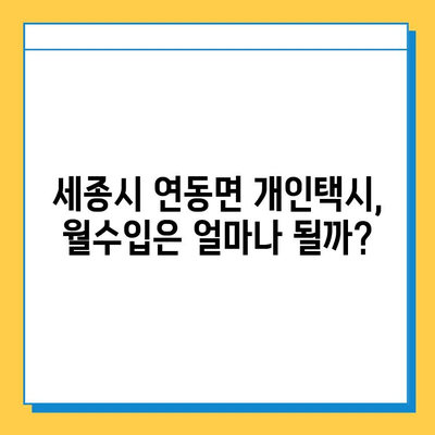 세종시 연동면 개인택시 면허 매매 가격| 오늘 시세 확인 & 자격조건 | 월수입 | 양수교육