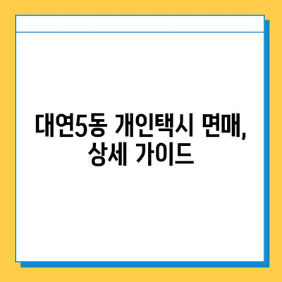 부산 남구 대연5동 개인택시 면허 매매 | 오늘 시세, 넘버값, 자격조건, 월수입, 양수교육 | 상세 가이드