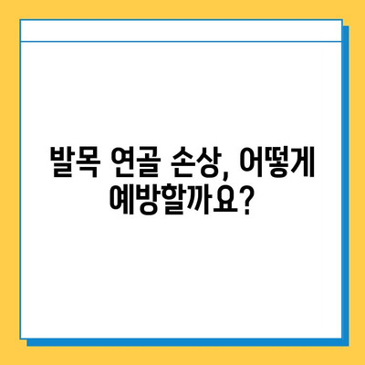 발목 통증의 원인| 발목 연골 건강 관리 가이드 | 발목 통증, 연골 손상, 예방, 치료, 운동