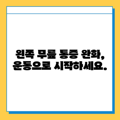 왼쪽 무릎 안쪽 통증, 연골 관리법으로 이겨내세요! | 무릎 통증, 연골 손상, 운동법, 치료법, 예방