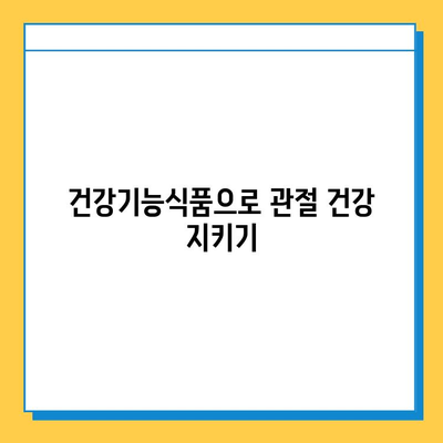 관절 건강 지키는 영양제 선택 가이드| 연골 재생 효과 높이는 제품 비교 분석 | 관절 연골 영양제, 건강기능식품, 효능 비교, 추천