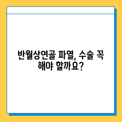 반월상연골 파열, 수술 시기 고민 해결! | 수술 적기 판단 가이드, 재활 정보