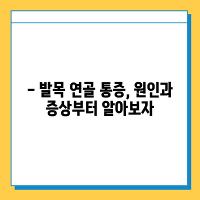 발목 연골 통증, 이렇게 관리하세요! | 통증 완화, 재활 운동, 예방법