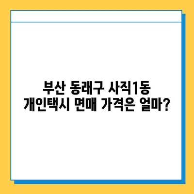 부산 동래구 사직1동 개인택시 면허 매매 가격| 오늘 시세, 번호판 가치, 자격 조건, 월수입, 양수 교육 | 상세 정보