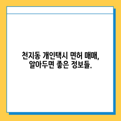 제주도 서귀포시 천지동 개인택시 면허 매매 가격| 오늘 시세, 넘버값, 자격조건, 월수입 & 양수교육 | 상세 정보 & 가이드