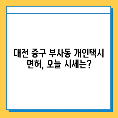 대전 중구 부사동 개인택시 면허 매매| 오늘 시세, 넘버값, 자격조건, 월수입, 양수교육 안내 | 개인택시 사업, 면허 취득, 매매 가이드