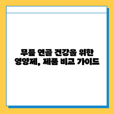 무릎 연골 건강을 위한 관절 통증 영양제 비교 가이드 | 연골 재생, 관절염, 통증 완화, 추천 제품