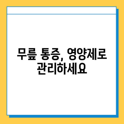 무릎 연골 건강 지키는 효과적인 영양제 추천 | 무릎 통증, 관절 건강, 연골 재생, 추천 제품