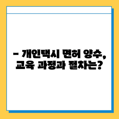 대구시 북구 산격1동 개인택시 면허 매매| 오늘 시세 & 넘버값 | 자격조건, 월수입, 양수교육