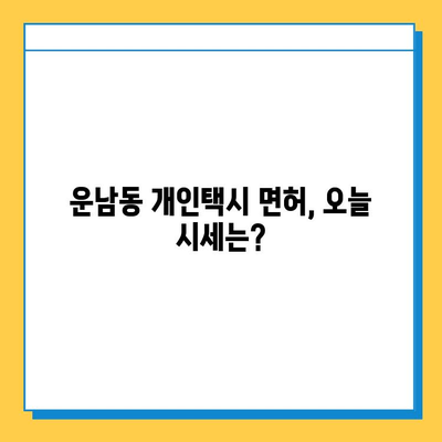 광주 광산구 운남동 개인택시 면허 매매 가격| 오늘 시세, 넘버값, 자격조건, 월수입, 양수교육 | 상세 정보