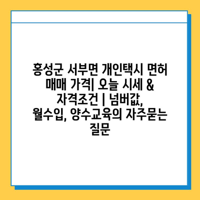 홍성군 서부면 개인택시 면허 매매 가격| 오늘 시세 & 자격조건 | 넘버값, 월수입, 양수교육