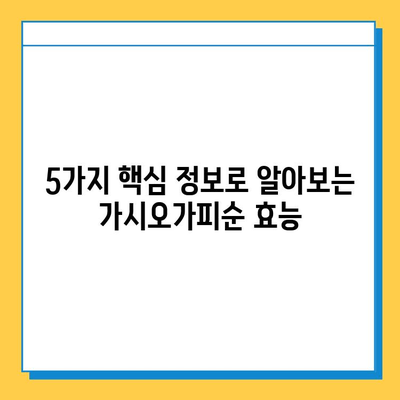 가시오가피순 열매 효능과 연골 건강 관리| 5가지 핵심 정보 | 가시오가피순, 연골, 관절 건강, 효능, 관리법