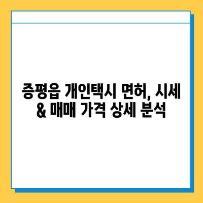 충청북도 증평군 증평읍 개인택시 면허 시세 & 매매 가격| 오늘의 넘버값, 자격조건, 월수입, 양수교육 | 핵심 정보 총정리