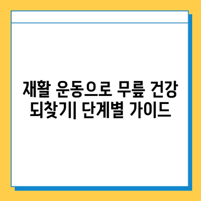 반월상연골 파열 봉합 수술 후, 재활이 성공을 결정짓는다| 필수적인 재활 프로그램 안내 | 반월상연골 파열, 봉합 수술, 재활 운동, 회복