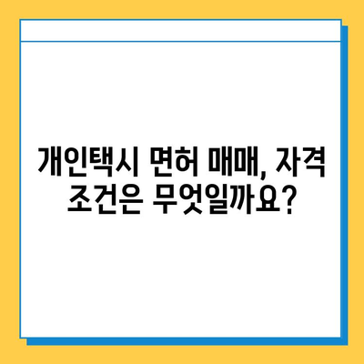 김천시 감문면 개인택시 면허 매매| 오늘 시세 & 넘버값 | 자격조건, 월수입, 양수교육