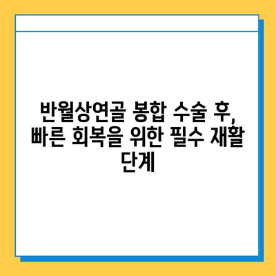 반월상연골 파열 봉합 수술 후, 빠른 회복을 위한 필수 재활 단계 | 재활 운동, 주의 사항, 전문가 조언