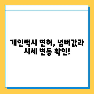 대전 중구 태평1동 개인택시 면허 매매| 오늘 시세, 넘버값, 자격, 월수입, 양수교육 | 상세 가이드