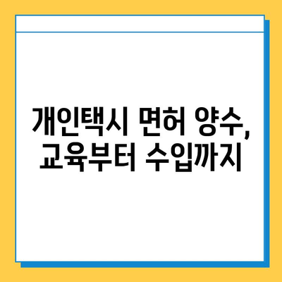 칠곡군 기산면 개인택시 면허 매매 가격| 오늘 시세 & 넘버값 | 자격 조건, 월수입, 양수 교육