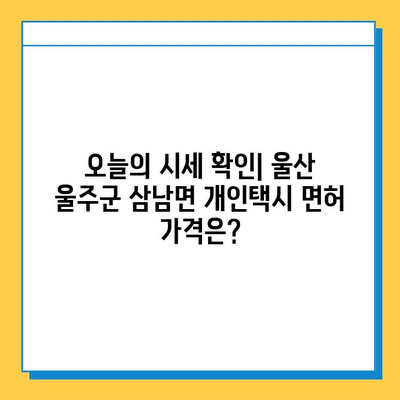 울산 울주군 삼남면 개인택시 면허 매매 가격| 오늘 시세 확인 & 자격 조건 | 월수입 | 양수 교육