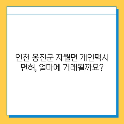 인천 옹진군 자월면 개인택시 면허 매매 가격| 오늘 시세, 넘버값, 자격조건, 월수입, 양수교육 | 상세 정보