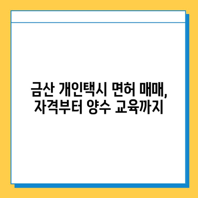 금산군 개인택시 면허 매매 가격| 오늘 시세 확인 & 자격/월수입/양수교육 정보 | 금산읍, 번호판, 넘버값