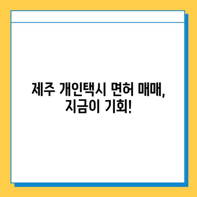 제주도 제주시 용담2동 개인택시 면허 매매 가격| 오늘 시세 확인 & 자격조건 | 넘버값, 월수입, 양수교육