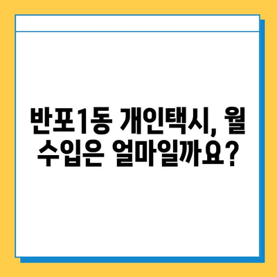 서울 서초구 반포1동 개인택시 면허 매매 가격 | 오늘 시세, 넘버값, 자격조건, 월수입, 양수교육 | 상세 정보