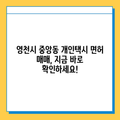 영천시 중앙동 개인택시 면허 매매 가격 오늘 확인하세요! |  번호판, 넘버값, 자격조건, 월수입, 양수교육