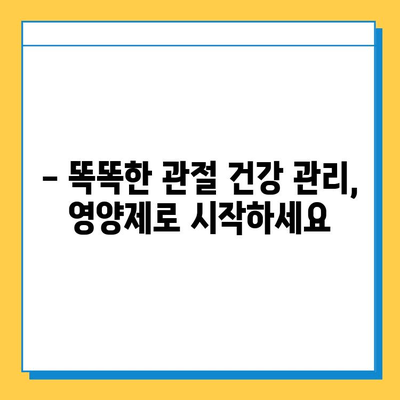 관절 건강 지키는 영양제 선택 가이드| 똑똑하게 고르는 방법 | 관절연골, 영양제 추천, 건강 정보