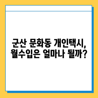 군산시 문화동 개인택시 면허 매매 가격 & 넘버값 | 오늘 시세 & 자격조건 & 월수입 & 양수교육