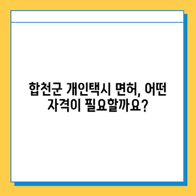 합천군 개인택시 면허 매매, 오늘 시세는? | 가격, 번호판, 자격조건, 월수입, 양수교육