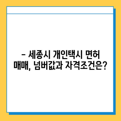 세종시 종촌동 개인택시 면허 매매 가격| 오늘 시세, 넘버값, 자격조건, 월수입, 양수교육 | 세종특별자치시, 택시 면허, 택시 매매