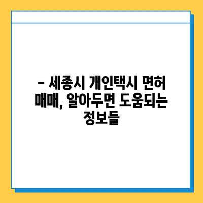 세종시 종촌동 개인택시 면허 매매 가격| 오늘 시세, 넘버값, 자격조건, 월수입, 양수교육 | 세종특별자치시, 택시 면허, 택시 매매