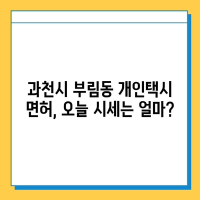 과천시 부림동 개인택시 면허 매매 가격 오늘 확인! | 번호판 시세, 자격조건, 월수입, 양수교육