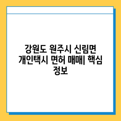 강원도 원주시 신림면 개인택시 면허 매매 가격| 오늘 시세, 넘버값, 자격조건, 월수입, 양수교육 | 상세 정보 및 팁