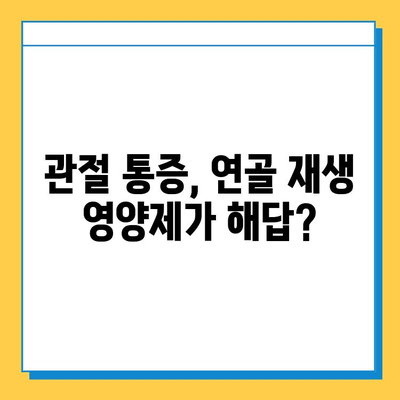 연골 재생 영양제, 뮤코다당단백이 답? | 연골 건강, 관절 통증, 영양제 추천, 효능