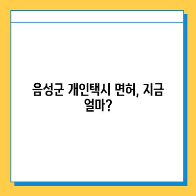 음성군 개인택시 면허 매매 가격 (오늘 시세) | 자격조건, 월수입, 양수교육