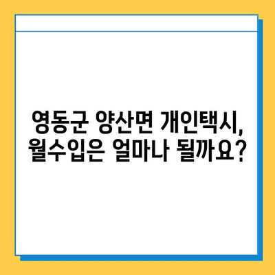 충청북도 영동군 양산면 개인택시 면허 매매 가격| 오늘 시세 확인 및 양수 교육 정보 | 번호판, 넘버값, 자격조건, 월수입